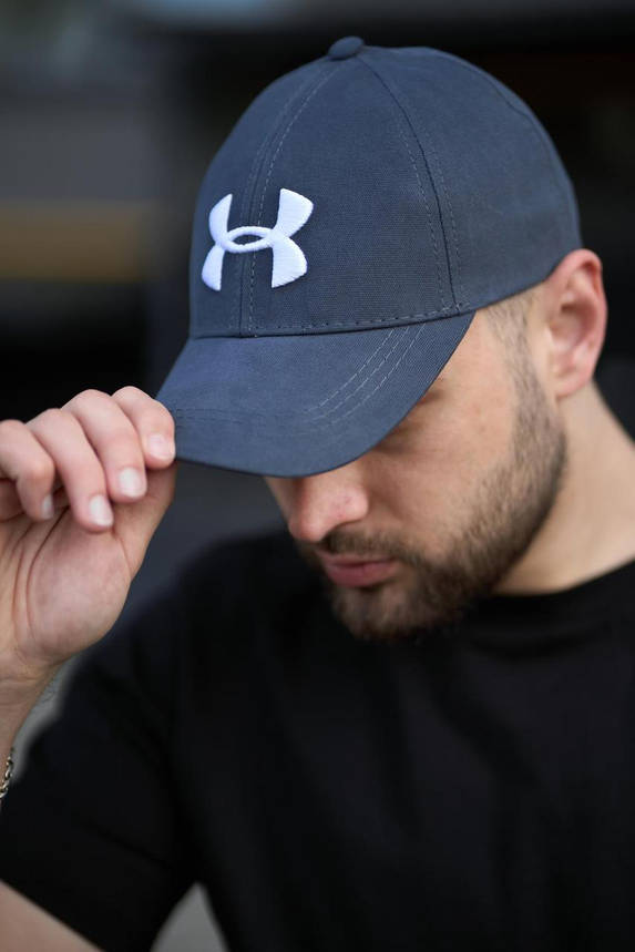 Кепка Under Armour сіра (біле лого), фото 2