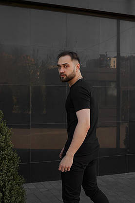 Футболка Adidas чорна (лого центр), фото 3