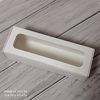 Коробка для макарон з вікном 170*55*55 біла