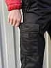 Штани карго на флісі з кишенями Чорні, фото 2