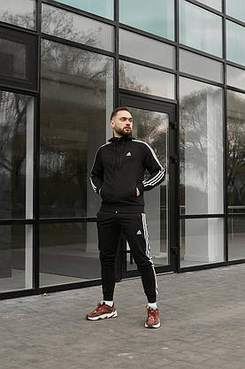 Костюм Adidas чорний + барсетка у подарунок, фото 2