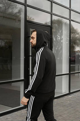Костюм Adidas чорний + барсетка у подарунок, фото 3