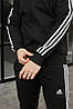 Костюм Adidas чорний + барсетка у подарунок, фото 5