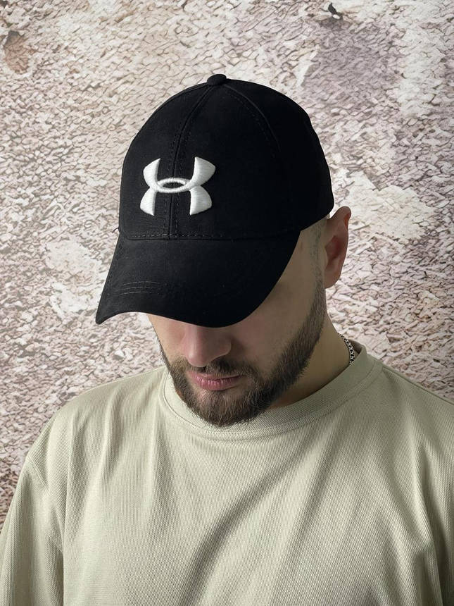 Кепка Under Armour чорна (біле лого), фото 2