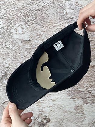 Кепка Under Armour чорна (біле лого), фото 3