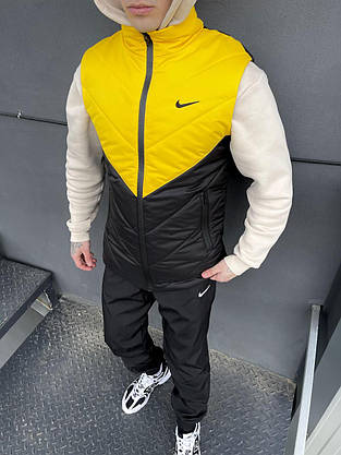 Комплект 'Clip' Nike жилет жовто-чорний + штани president. Барсетка у подарунок!, фото 3