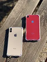 Чехол противоударный для iPhone Xr / Чехол противоударный для Айфон / Прозрачный / Высокое качество