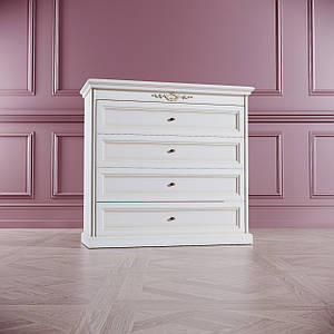 Комод в спальню вітальню на 4 шухляди Грація дерев`яний сучасний тумба для речей білизни одягу комоди з дерева для спальні