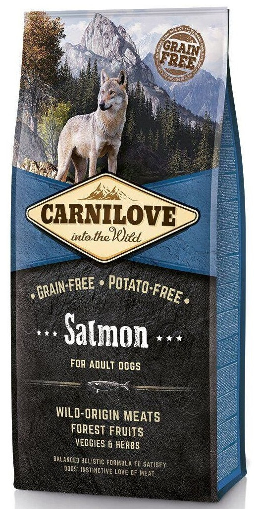 Беззерновий корм для собак усіх порід із лососем Carnilove Salmon Adult 12 кг, фото 1