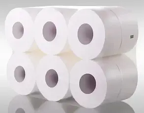 Папір туалетний на гільзі джамбо 2 шари біла целюлоза 100м в упаковці 12шт