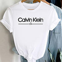 Стильная женская футболка Кельвин Кляйн (Calvin Klein) белая
