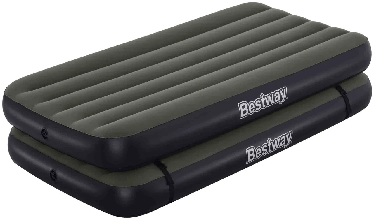Надувне велюрове ліжко матрац 3в1 Bestway 67922 з ремкомплектом 188х99х25/51 см