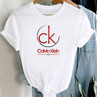 Стильная женская футболка Кельвин Кляйн (Calvin Klein) с логотипом