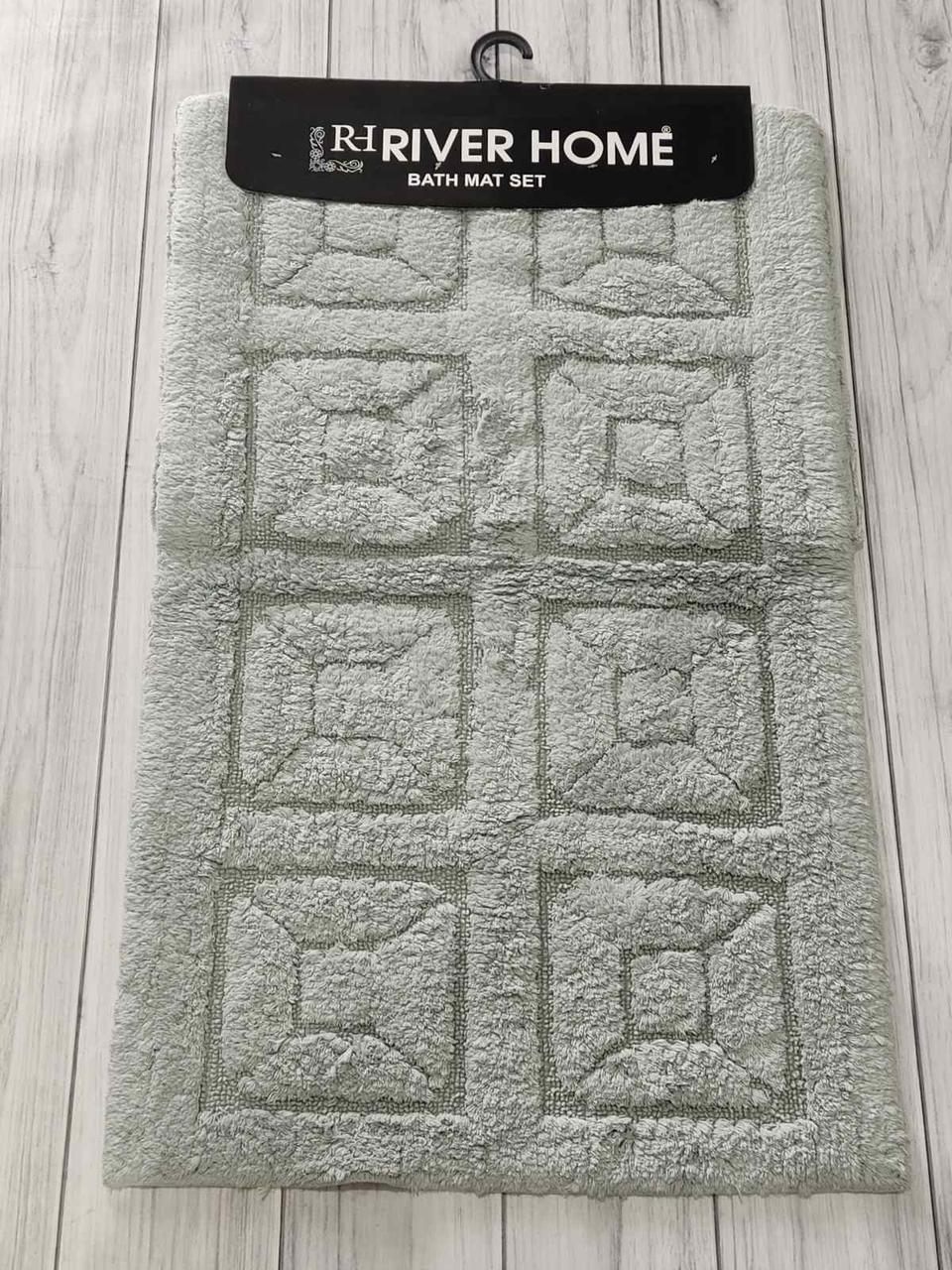 Набір килимків для ванної кімнати River Home Туреччина світло сірий, фото 1
