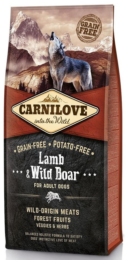 Беззерновий корм для собак усіх порід з ягням та диким кабаном Carnilove Lamb & Wild Boar 12 кг, фото 1