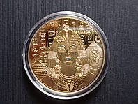 Сувенирная золотая монета Клеопатра - Царица Египта