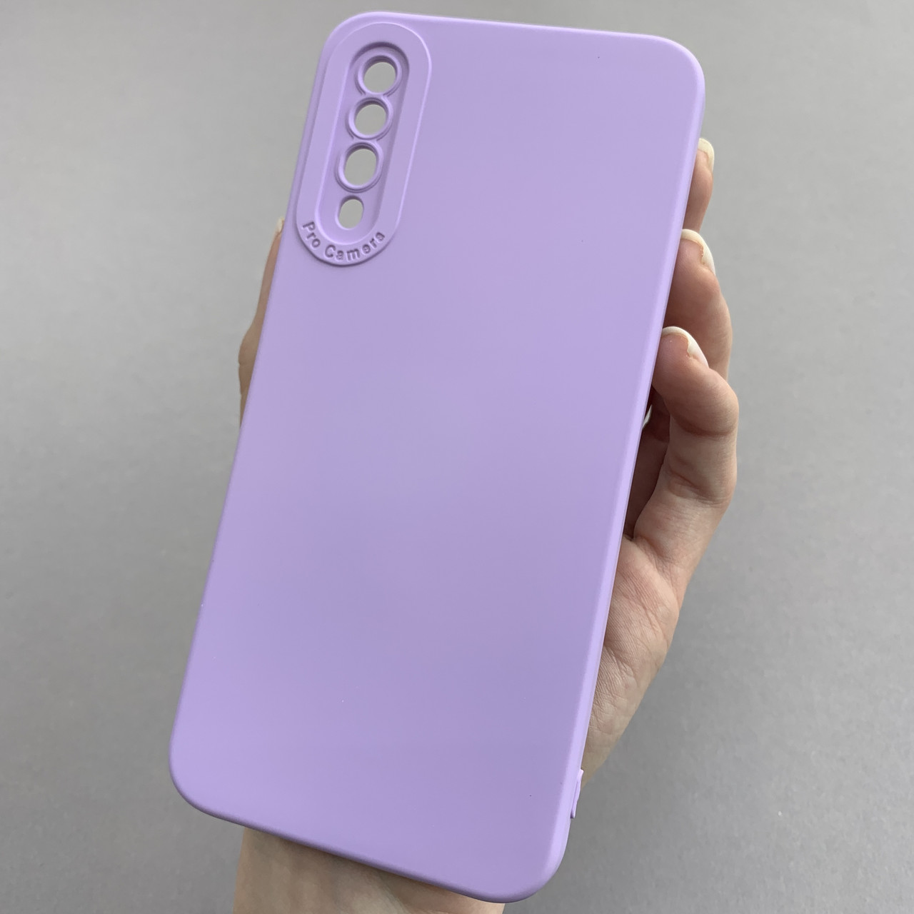 Чохол для Samsung Galaxy А50s силіконовий кейс із захистом камери на телефон самсунг а50с бузковий світлий l8o