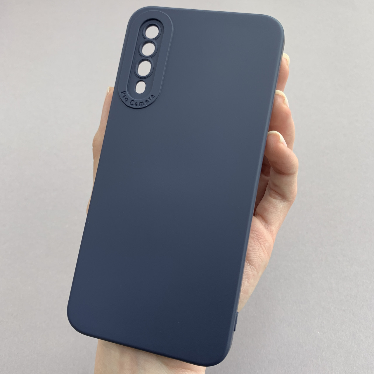 Чохол для Samsung Galaxy А50s силіконовий кейс із захистом камери на телефон самсунг а50с темно-синій l8o