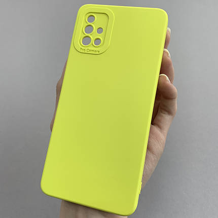 Чохол для Samsung Galaxy A51 силіконовий кейс із захистом камери на телефон самсунг а51 жовтий l8o, фото 1