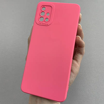 Чохол для Samsung Galaxy A51 силіконовий кейс із захистом камери на телефон самсунг а51 малиновий l8o, фото 1