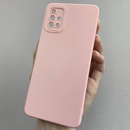 Чохол для Samsung Galaxy A51 силіконовий кейс із захистом камери на телефон самсунг а51 рожевий l8o, фото 1