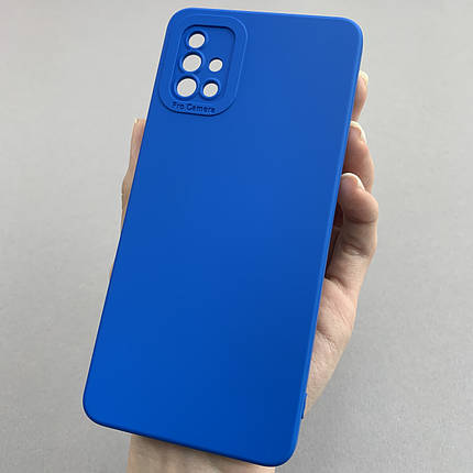 Чохол для Samsung Galaxy A51 силіконовий кейс із захистом камери на телефон самсунг а51 синій l8o, фото 1