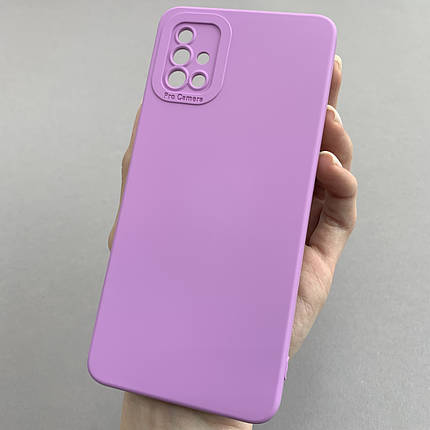 Чохол для Samsung Galaxy A51 силіконовий кейс із захистом камери на телефон самсунг а51 бузковий l8o, фото 1