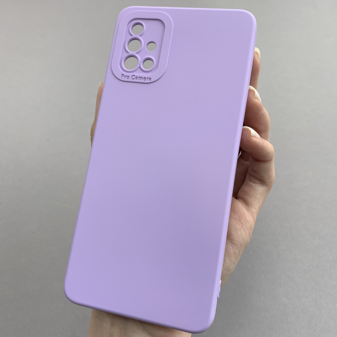 Чохол для Samsung Galaxy A51 силіконовий кейс із захистом камери на телефон самсунг а51 бузковий світлий l8o