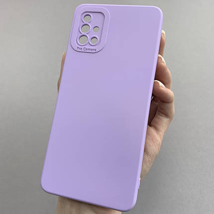 Чохол для Samsung Galaxy A51 силіконовий кейс із захистом камери на телефон самсунг а51 бузковий світлий l8o, фото 1
