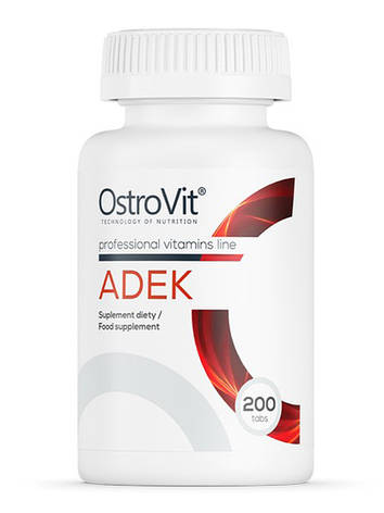Мультивітаміни OstroVit ADEK 200 таб Польща, фото 1