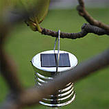 Садовий ліхтар на сонячній батареї LED Підвісний 17,5 см. Декор саду, фото 7