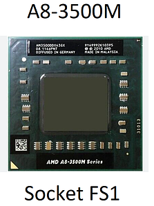 Процесор для ноутбука FS1 AMD A8-3500M 4x2,4Ghz 4Mb Cache б/в