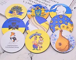 Магніт патріотичний круглий символ україни 6,5 см