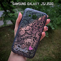 РОЗПРОДАЖ! Силіконовий 3D чехол для телефону Samsung Galaxy J5 J500 2015p. на самсунг гелекси джі5 з кружевом