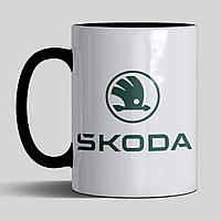 Чашка 330 мл с маркой авто SKODA / Шкода. Лучший подарок мужчине