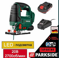 Новий! аккумуляторный лобзик сГермании Parkside PSTDA 20 V /електролобзик,Bosch, Makita