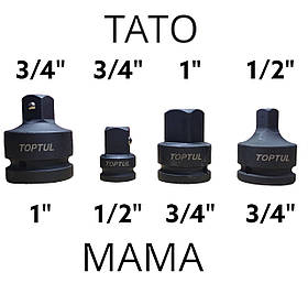 Перехідник ударний TOPTUL 1/2"х3/4"