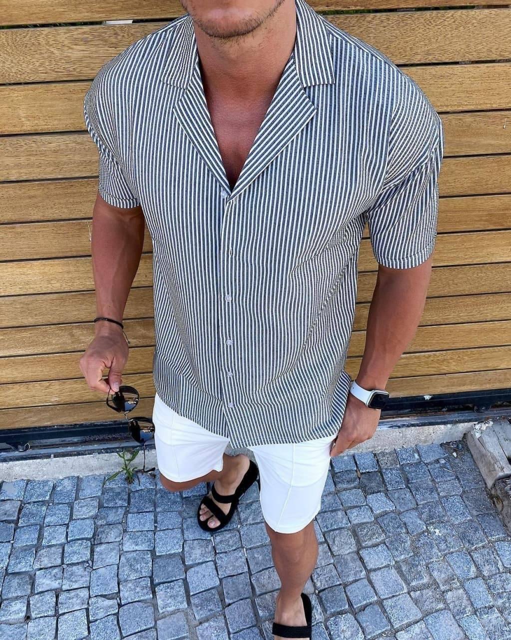 Чоловіча сорочка з коротким рукавом M1551, фото 1