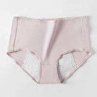 Трусики жіночі менструальні гладкі Manlunla. Бавовняні трусики від протікань гладкі XL, Рожевий