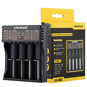 Зарядний пристрій LiitoKala Lii-402, POWER BANK, 4Х-18650, АА, ААА Li-Ion, LiFePO4, Ni-Mh, фото 4