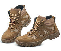 Берці літні шкіряні берці літні коричневі берці військові легкі черевики армійські зсу черевики військові зсу