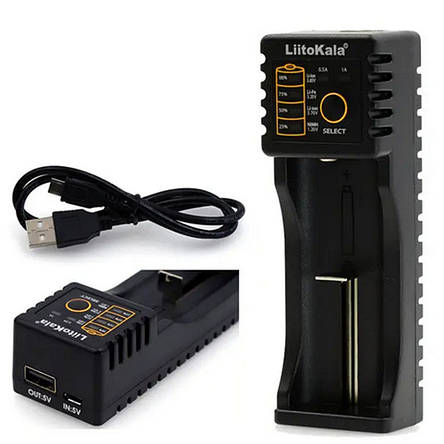 Зарядний пристрій LiitoKala Lii-100, універсальний, 14500/16340/18650/26650, USB, фото 2