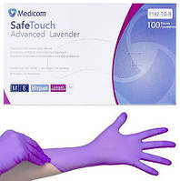 Рукавички нітрилові фіолетові Medicom SafeTouch Advanced, 100 штук М