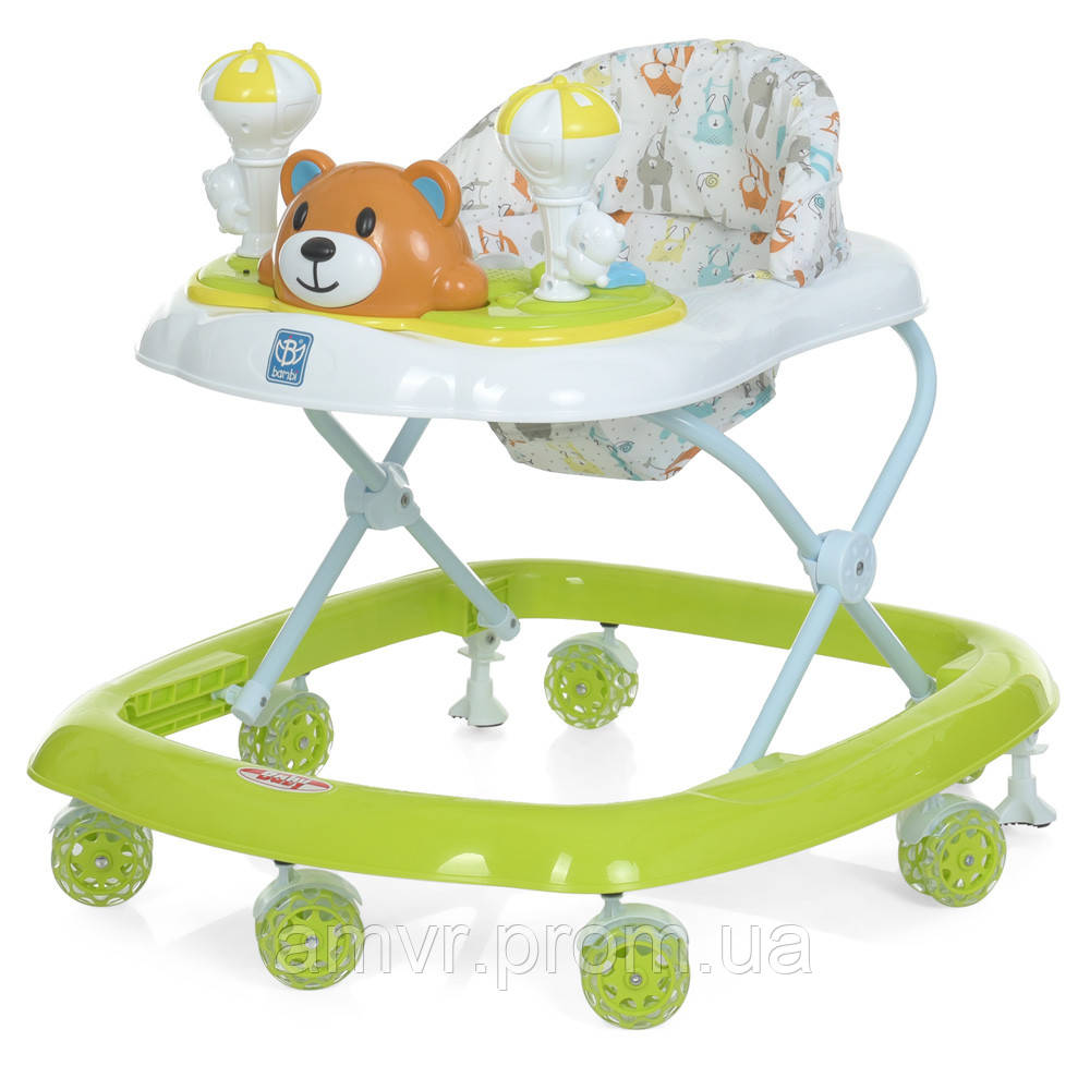 Ходунки детские Bambi M 3656-S-2 (музыка, подсветка, игровая панель, силиконовые колеса, стопоры) - фото 1 - id-p1868794969