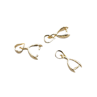 Зажим для підвіски Finding Тримач для кулона Натуральне золото 14 мм x 4 мм