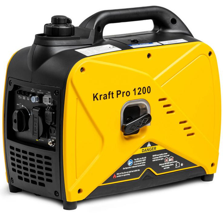 Інверторний генератор RANGER Kraft Pro 1200 (RA7752) 1,1 кВт, 13,5 кг. Жовтий