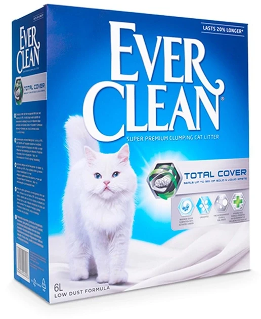 Наповнювач для котячого туалету Ever Clean Total Cover Повне Блокування з мікрогранулами 6 л