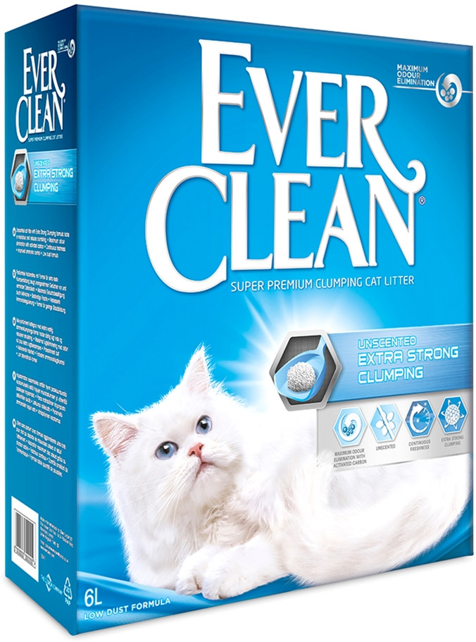Наповнювач для котячого туалету Ever Clean Extra Strong Clumping Unscented без аромату 6 л