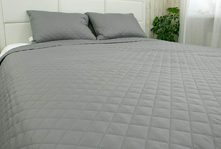 Покривало на ліжко євро розмір 220х240, якісне євро покривало на велике ліжко двостороннє стьобане