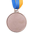 Медаль спорт d-6,5см С-6860-2 серебро GREEK (металл, d-6,5см, 38g), фото 2